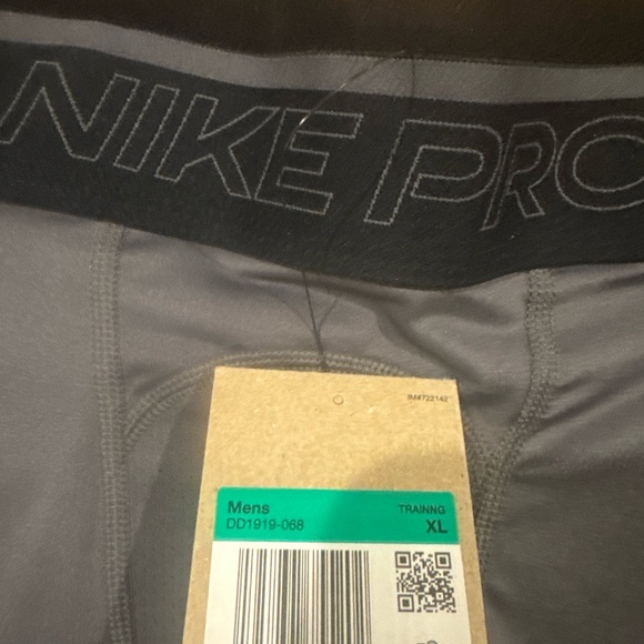 Nike Pro Men 3/4 Training Tights Dri-Fit Spandex Gray XL DD1919-068 New W Tags - Picture 3 of 7